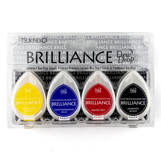 Tsukineko Brilliance Dew Drop 4 Pack Ink Pads